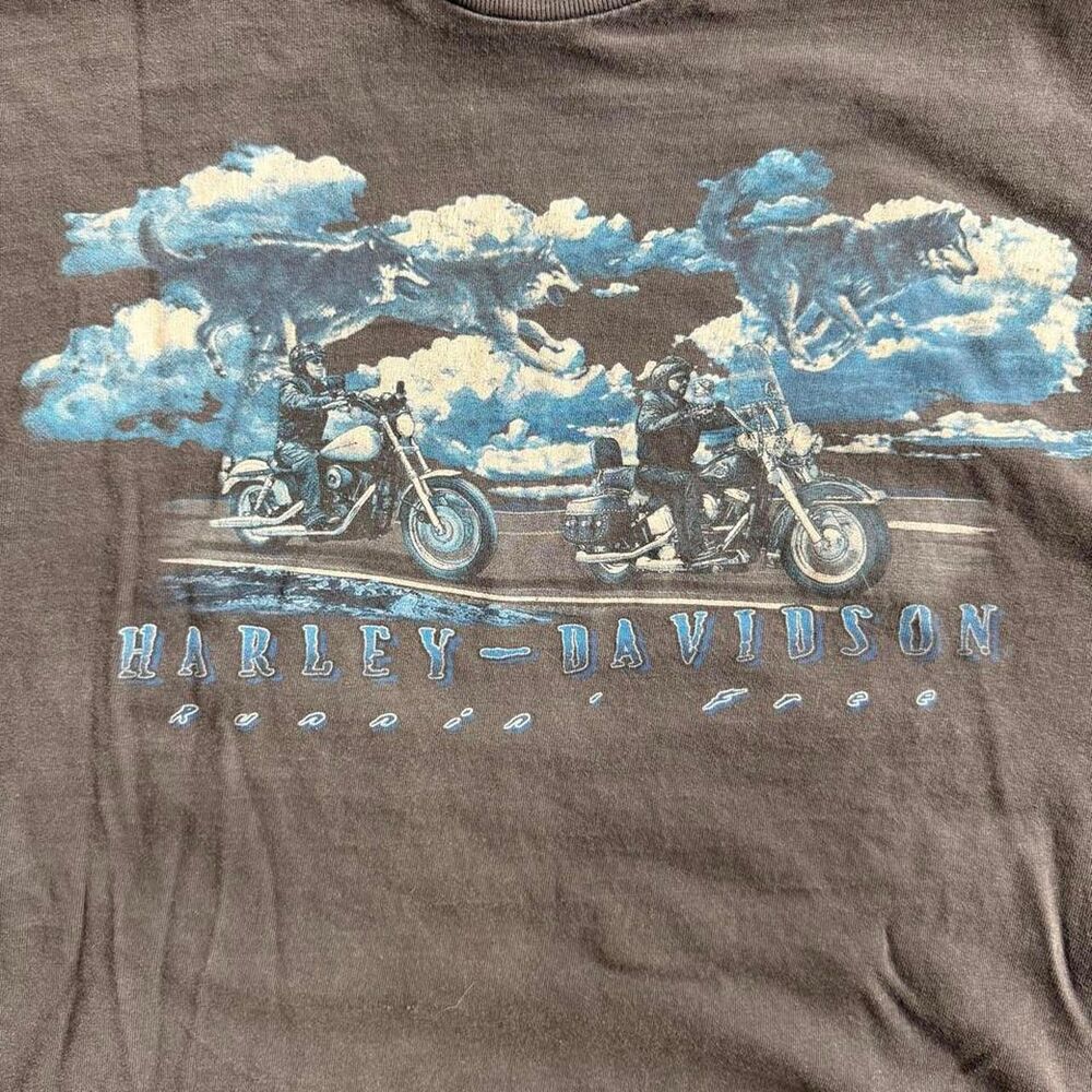 Harley-davidson Men's Blue and Grey T-shirt - Picture 2 of 6